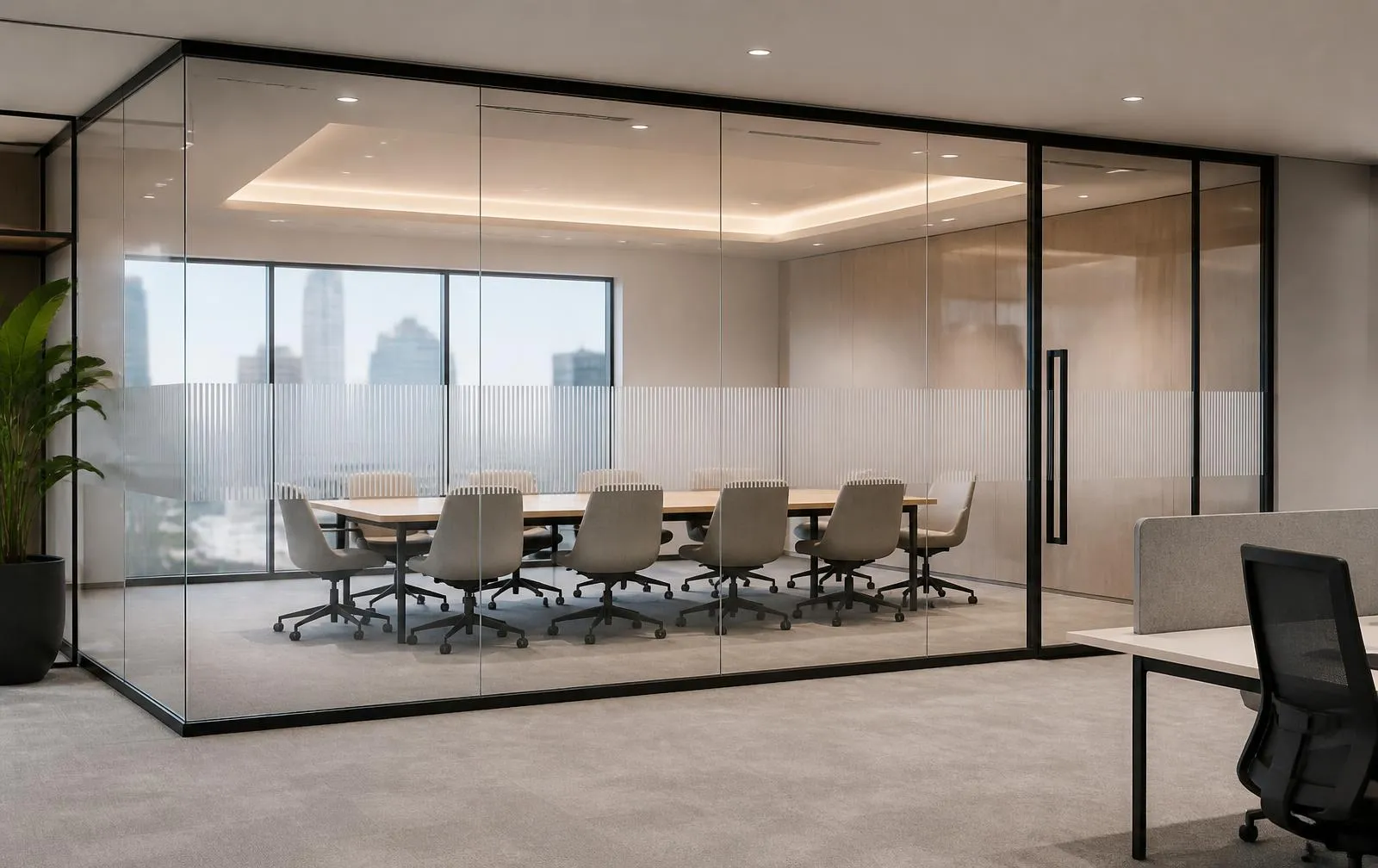Design reference: frameless architectural glass system representative of Centennial, Colorado projects