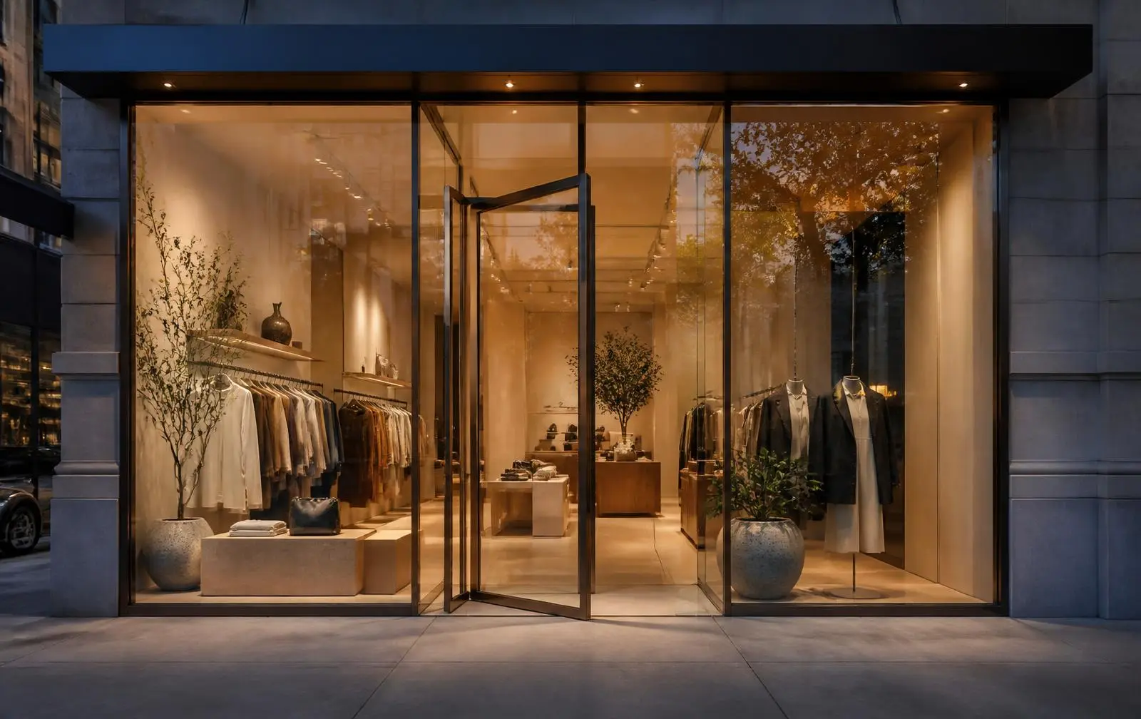 Design reference: frameless architectural glass system representative of Englewood, Colorado projects